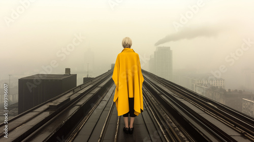 A solitary figure in a stri...