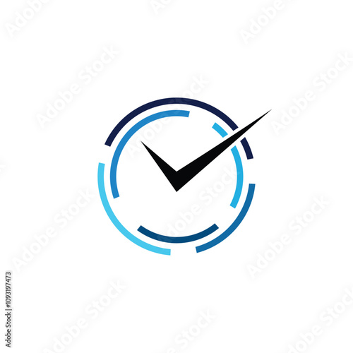 Fast stopwatch icon, Service delivery logo