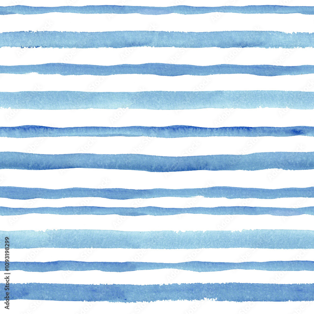 Seamless pattern with blue watercolor stripes. Hand painted brush strokes, striped background, brush strokes. Seamless pattern with blue watercolor stripes. Hand painted brush strokes, striped background, brush strokes.