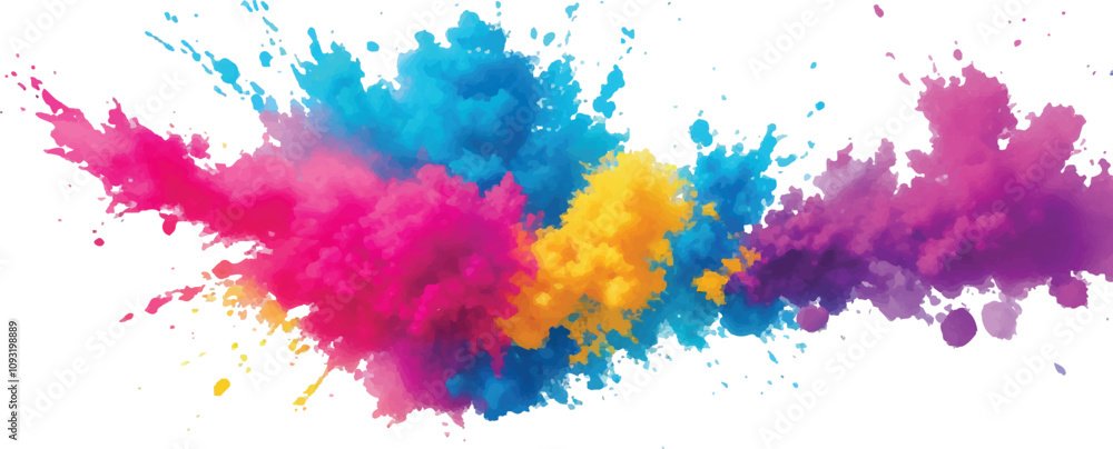 A vibrant explosion of multicolored powder creates a stunning, colorful cloud against a white background, capturing the energy and beauty of a Holi-inspired paint burst. A vibrant explosion of multicolored powder creates a stunning, colorful cloud against a white background, capturing the energy and beauty of a Holi-inspired paint burst.