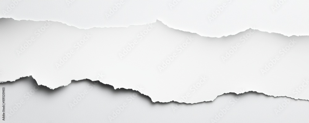 Highdetail torn white paper texture scattered edges subtle shadowing versatile for use in artistic or editorial design themes Highdetail torn white paper texture scattered edges subtle shadowing versatile for use in artistic or editorial design themes