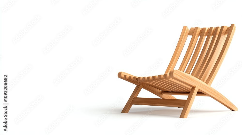 Stylish wooden chair design on a white isolated background. Stylish wooden chair design on a white isolated background.