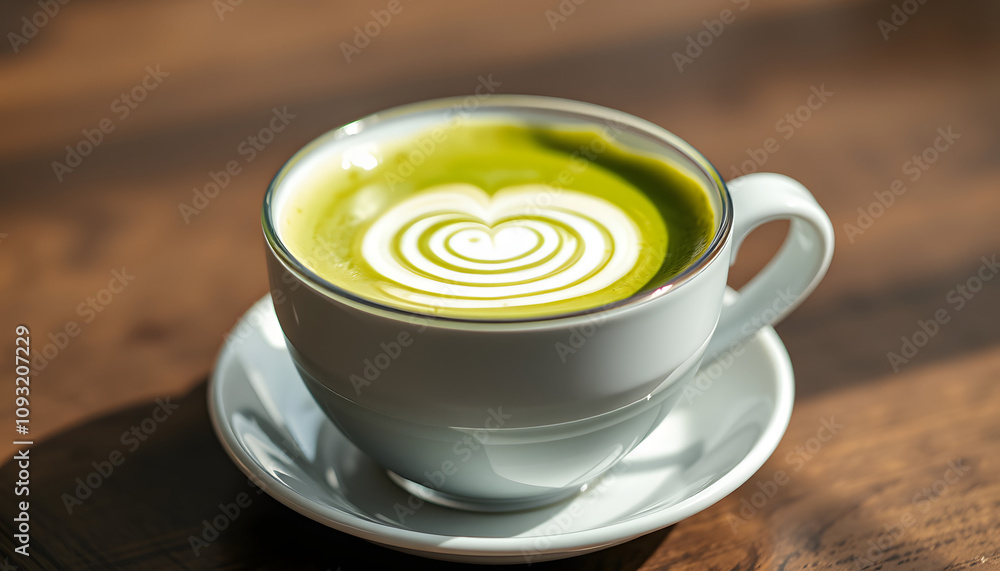Macro Matcha Latte Cup of green tea , close up green tea isolated with white highlights, png Macro Matcha Latte Cup of green tea , close up green tea isolated with white highlights, png