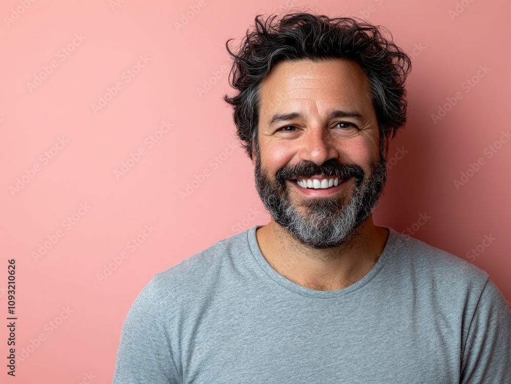 Obraz premium Man with beard smiling