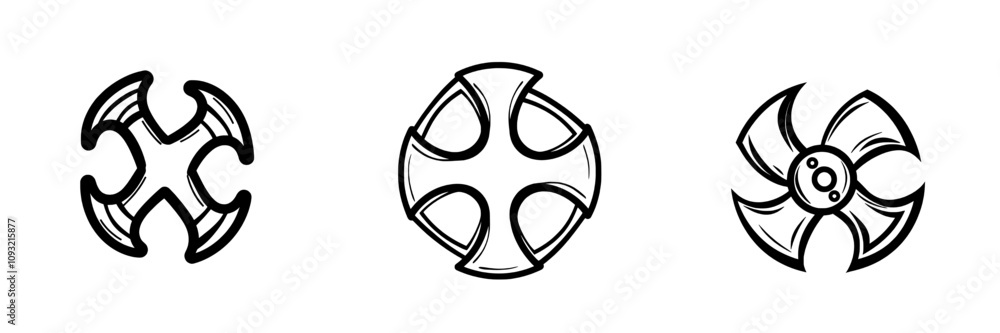 Modern flat icon for apps and websites depicting a biohazard or biological hazard warning sign. Modern flat icon for apps and websites depicting a biohazard or biological hazard warning sign.