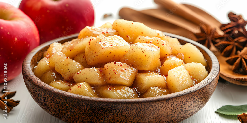 Photo, Applesauce Cinnamon Dessert Fruit Bowl Sweet Snack Photo, Applesauce Cinnamon Dessert Fruit Bowl Sweet Snack