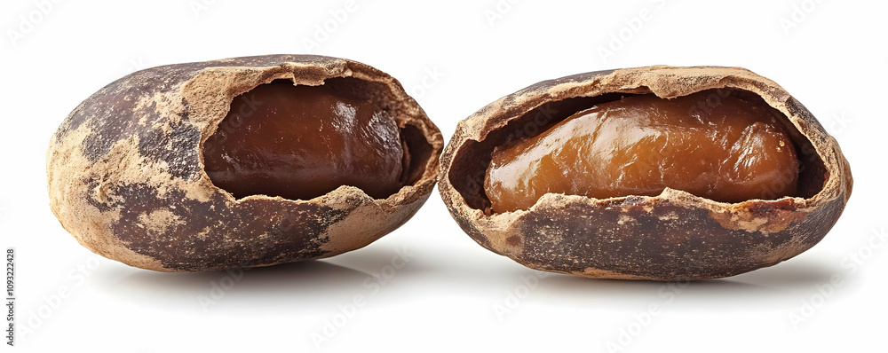 Obraz premium Photo of Two Archidendron Pauciflorum Seeds