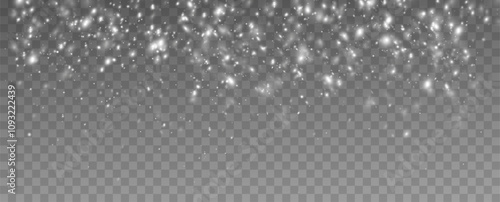 Wallpaper Mural snowflakes on a transparent background. Snow storm effect. Winter snowfall.Christmas.	 Torontodigital.ca