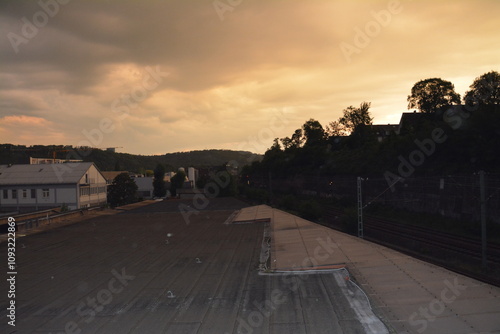 Yellow sky and clouds 