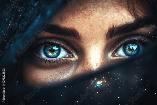 Cosmic Eyes Gaze Across Starry Expanse photo