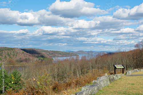  the quabbin reservoir on a late autumn day photo