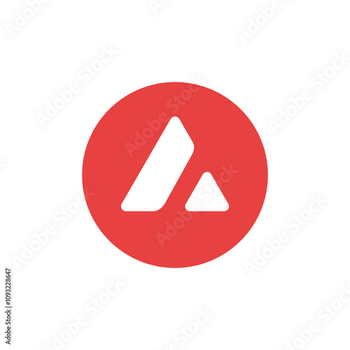 AVAX, Avalanche coin vector flat design icon logo photo