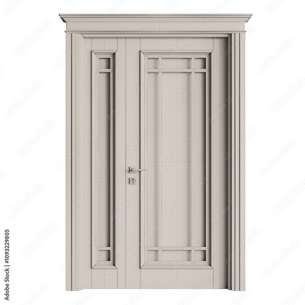 A door with a window on the left side and a handle on the right side A door with a window on the left side and a handle on the right side