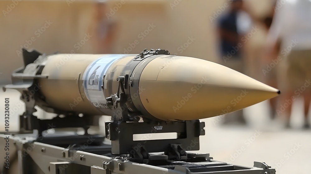 A close-up of an ICBM warhead, highlighting its destructive potential. A close-up of an ICBM warhead, highlighting its destructive potential.