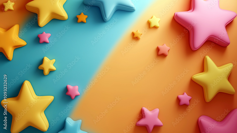 A colorful background with a large number of stars of different colors A colorful background with a large number of stars of different colors