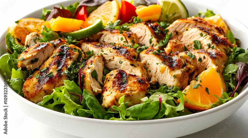 Photo Grilled Chicken Salad with Citrus and Greens Photo Grilled Chicken Salad with Citrus and Greens