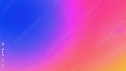 Vibrant color gradient. Smooth blend of blue, pink, orange hues. Evokes feelings of joy, energy, and optimism. Perfect for backgrounds.