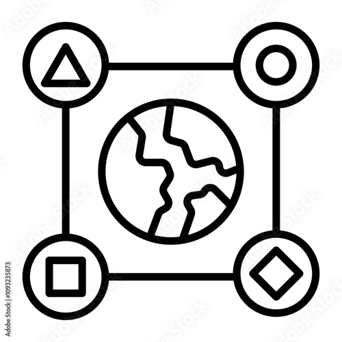Multicultural Vector Line Icon Design