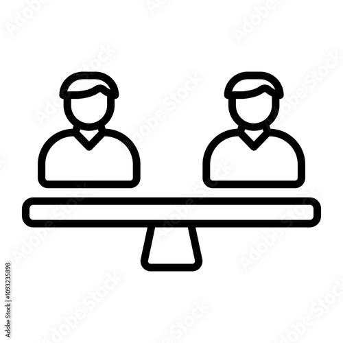 Equal Vector Line Icon Design