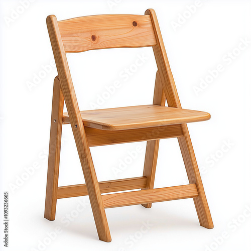 Wooden chair isolated on white background