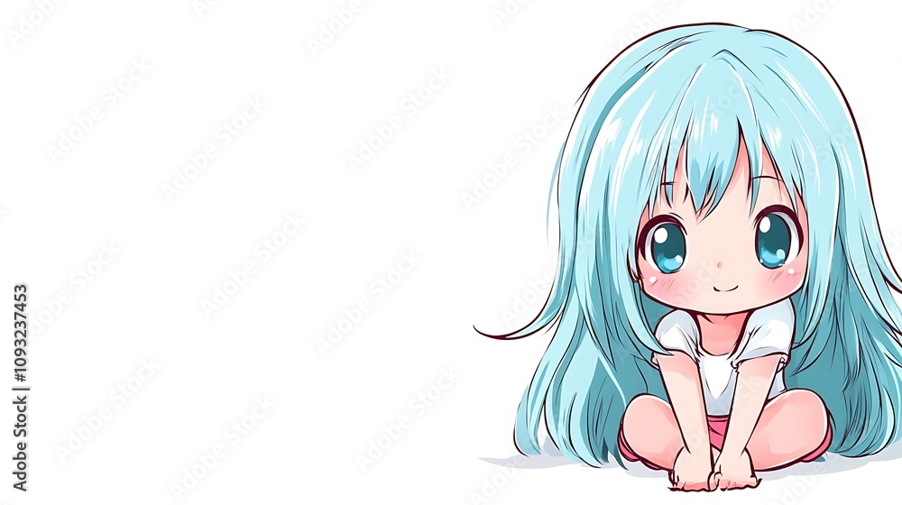 Immersive Digital Artistry, Adorable Hand-Drawn Chibi Character in Pastel Colors Immersive Digital Artistry, Adorable Hand-Drawn Chibi Character in Pastel Colors