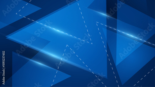 Abstract dark blue geometric gradient background for business presentation, technology seminar or modern creative show