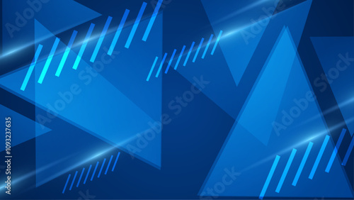 Abstract dark blue geometric gradient background for business presentation, technology seminar or modern creative show