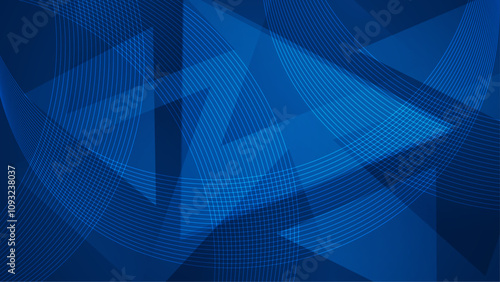 Abstract dark blue geometric gradient background for business presentation, technology seminar or modern creative show