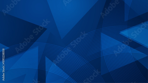 Abstract dark blue geometric gradient background for business presentation, technology seminar or modern creative show