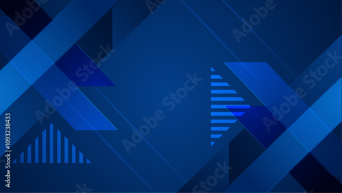 Abstract dark blue geometric gradient background for business presentation, technology seminar or modern creative show