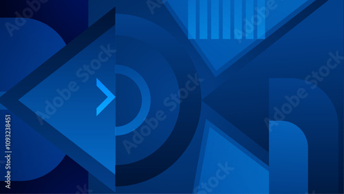 Abstract dark blue geometric gradient background for business presentation, technology seminar or modern creative show