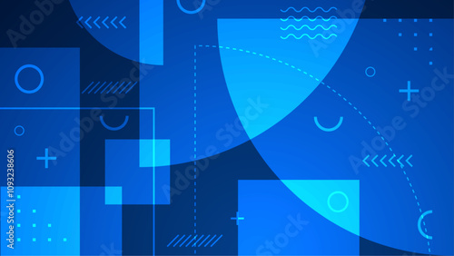 Abstract dark blue geometric gradient background for business presentation, technology seminar or modern creative show