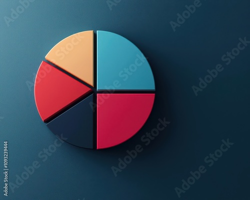 Free Download Abstract pie chart with expanding segments, showing market growth and data analysis - GFXLoad