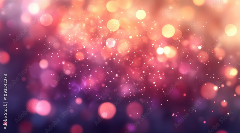 Shimmering bokeh lights in shades of pink, orange, and purple create a magical, dreamy atmosphere. Perfect for backgrounds or festive designs. Shimmering bokeh lights in shades of pink, orange, and purple create a magical, dreamy atmosphere. Perfect for backgrounds or festive designs.