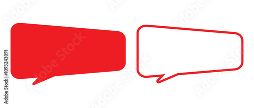 Chat, comment or message Speech Bubble icon. speech bubble sign and symbol vector illustration. flat style icon isolated on white background.