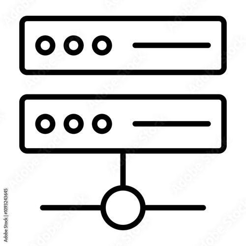 Server Vector Line Icon Design