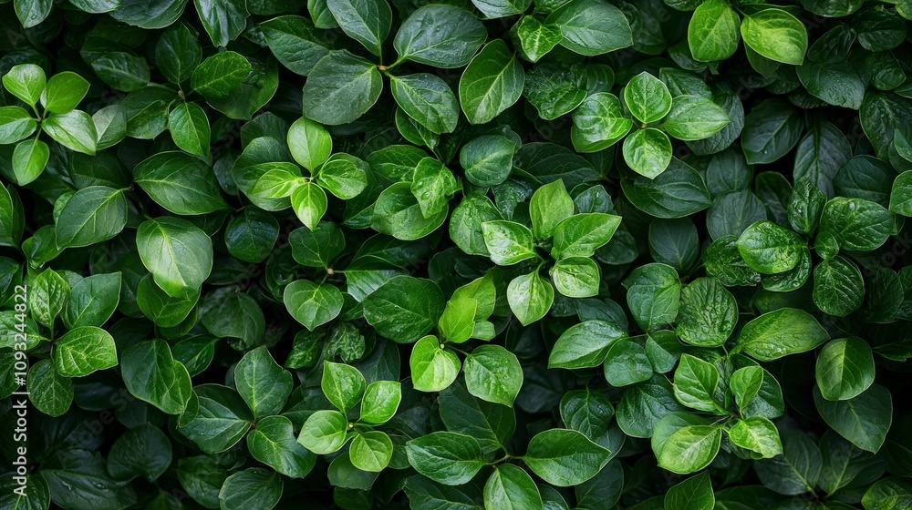 An abundance of fresh, vibrant green leaves densely packed, creating a rich, natural texture ideal for backgrounds or nature-themed designs. An abundance of fresh, vibrant green leaves densely packed, creating a rich, natural texture ideal for backgrounds or nature-themed designs.