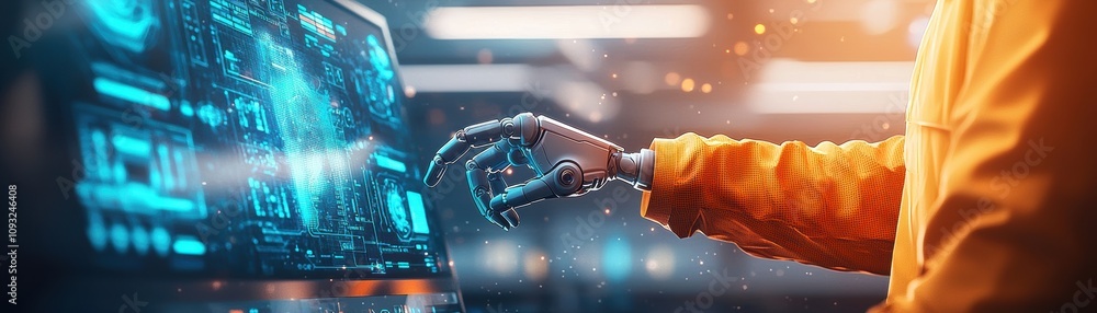 Futuristic ai control hub interaction tech lab digital art high-tech environment close-up innovation showcase Futuristic ai control hub interaction tech lab digital art high-tech environment close-up innovation showcase