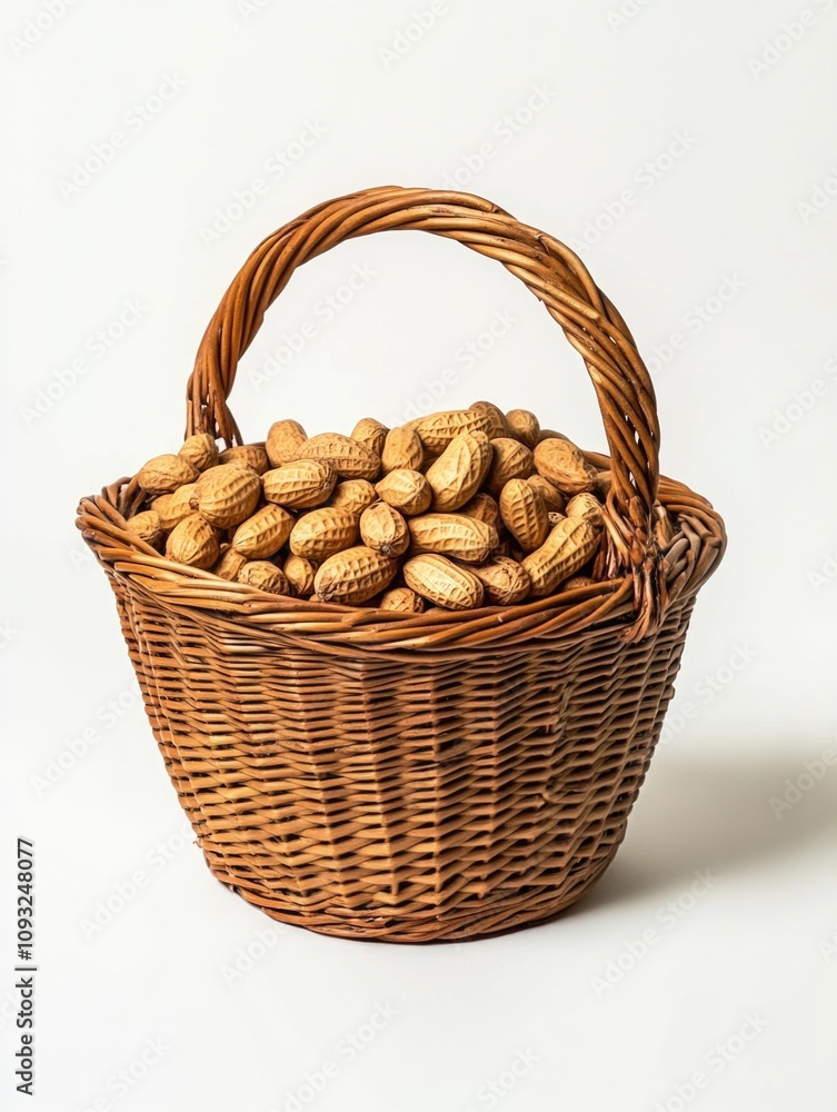 Peanuts in Wicker Basket Peanuts in Wicker Basket