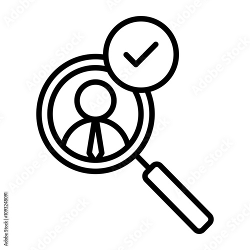 Shortlist Vector Line Icon Design