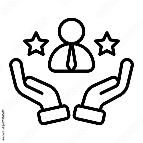 Succession Planning Vector Line Icon Design