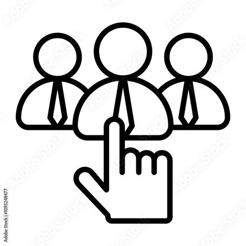 Candidate Selection Vector Line Icon Design