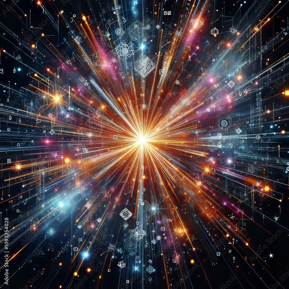 Starburst Explosion Code explodes outward in a starburst pattern Starburst Explosion Code explodes outward in a starburst pattern