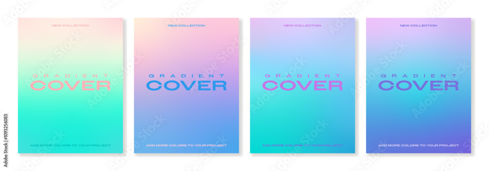 Set of universal cover templates with multicolor gradient backgrounds with soft transitions. For brochures, booklets, catalogs, posters, branding, social media, business cards. Just add your text. Set of universal cover templates with multicolor gradient backgrounds with soft transitions. For brochures, booklets, catalogs, posters, branding, social media, business cards. Just add your text.