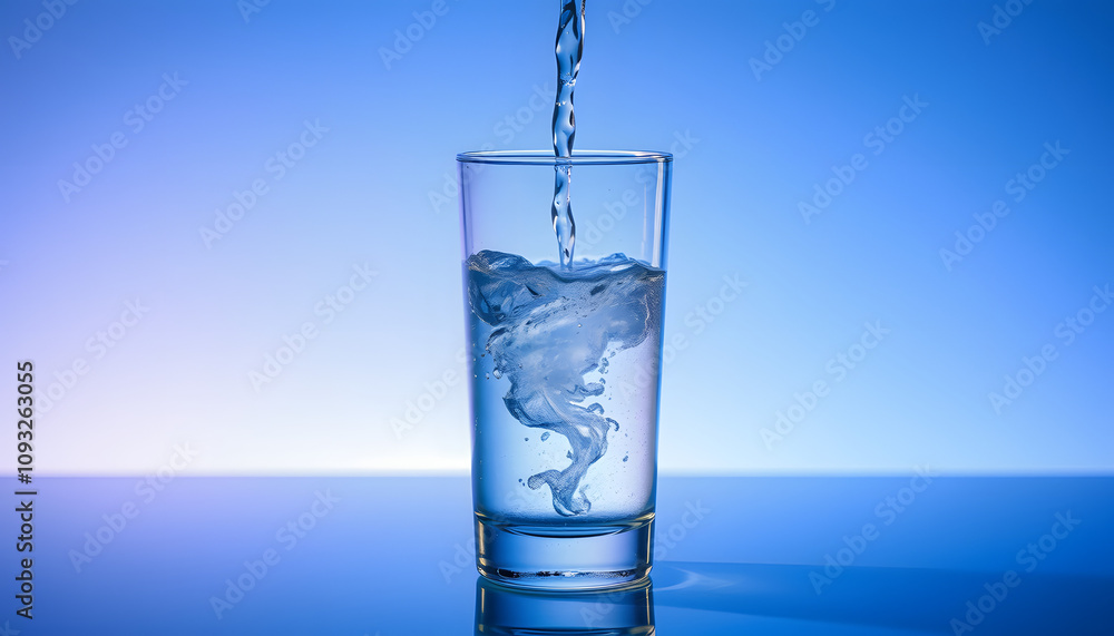 Vodka poured into a glass lit with blue backlight isolated with white highlights, png Vodka poured into a glass lit with blue backlight isolated with white highlights, png