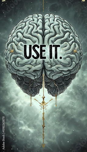 Closeup of a white human brain .
