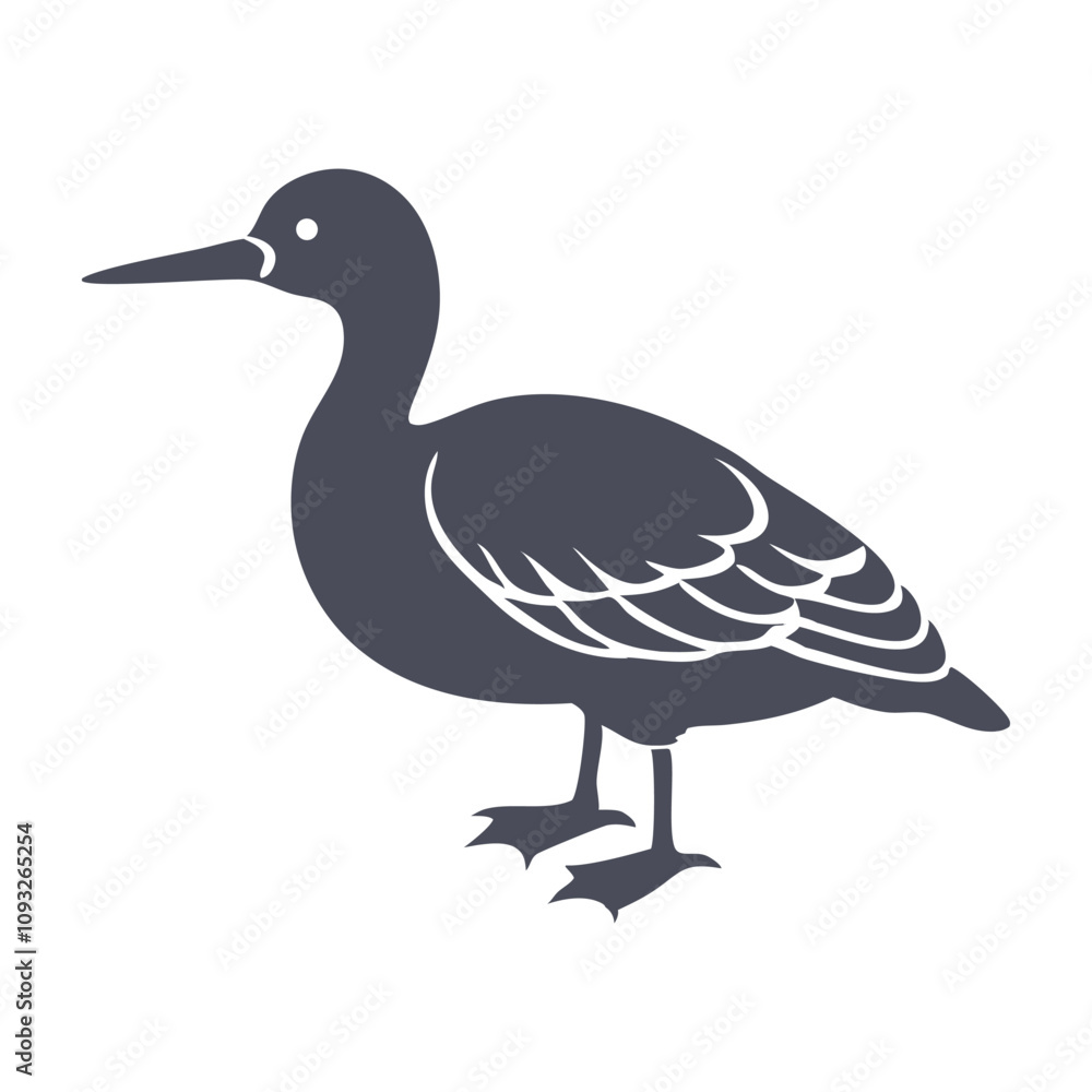 Minimalistic Bird Silhouette Vector Illustration Minimalistic Bird Silhouette Vector Illustration