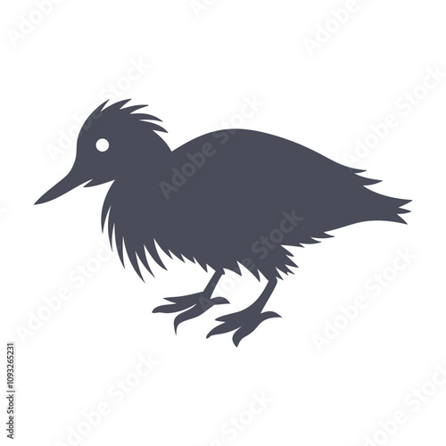 Minimalistic Bird Silhouette Vector Illustration