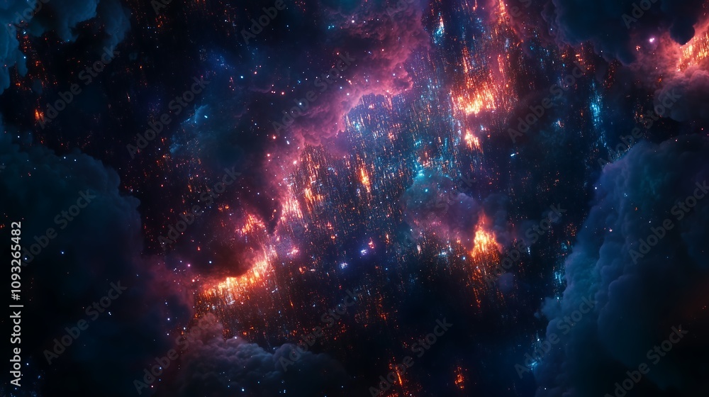 Naklejka premium 宇宙と星々