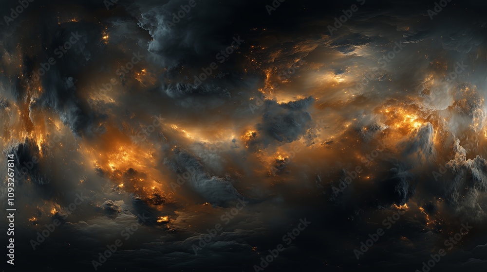 Naklejka premium 宇宙と星々